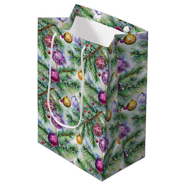 Weihnachtsbaumschmuck Mittlere Geschenktüte (Vorderseite Schrägansicht)
