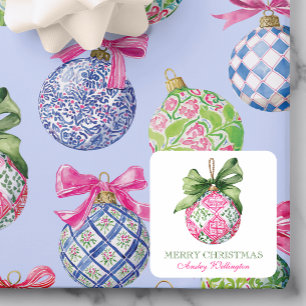 Weihnachtsbaumschmuck Quadratischer Aufkleber