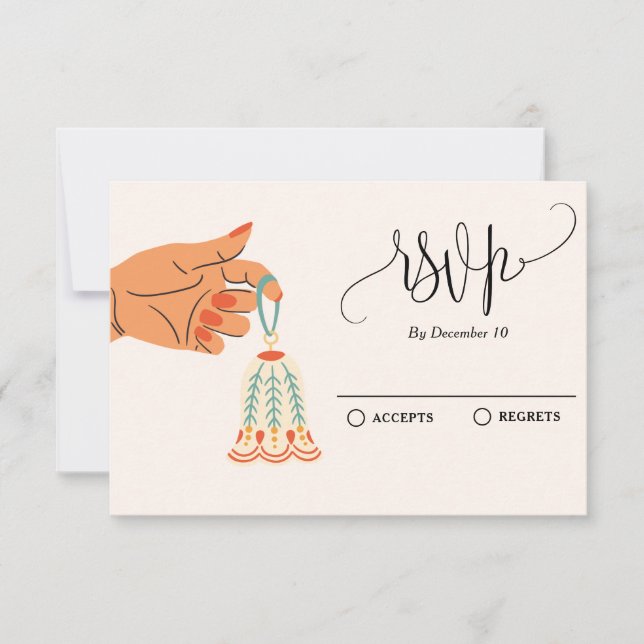 Weihnachtsbaumschmuck RSVP Karte (Vorderseite)