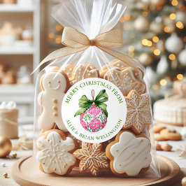 Weihnachtsbaumschmuck Runder Aufkleber