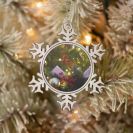 Weihnachtsbaumschmuck Schneeflocken Zinn-Ornament