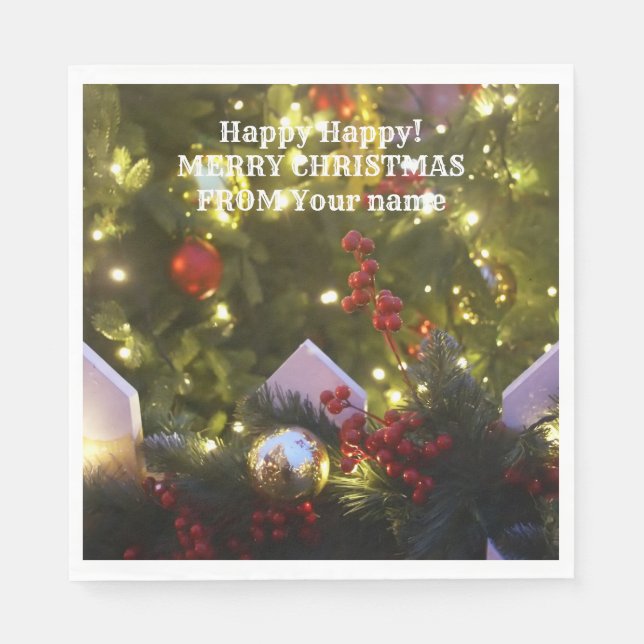 Weihnachtsbaumschmuck Serviette (Vorderseite)