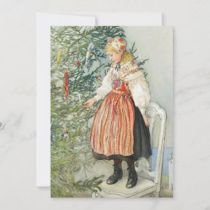 Weihnachtsbaumschmückung - Carl Larsson Feiertagskarte