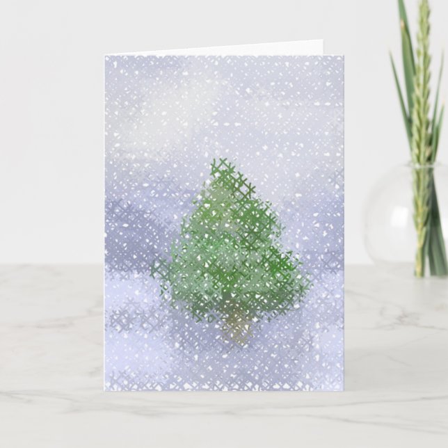 Weihnachtsbaumskizze Feiertagskarte (Vorderseite)
