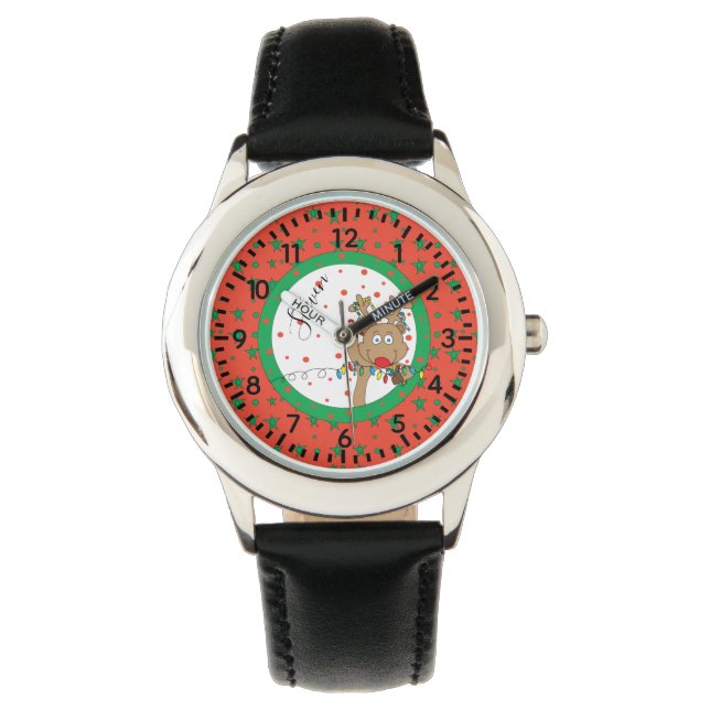 Weihnachtsbaumstars Armbanduhr (Vorderseite)