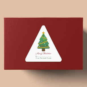 Weihnachtsbaumsticker Dreieckiger Aufkleber