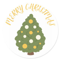Weihnachtsbaumsticker mit "Frohe Weihnachten