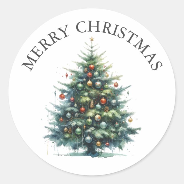 Weihnachtsbaumsticker Runder Aufkleber (Vorderseite)