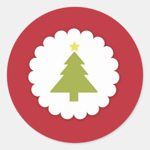 Weihnachtsbaumsticker Runder Aufkleber