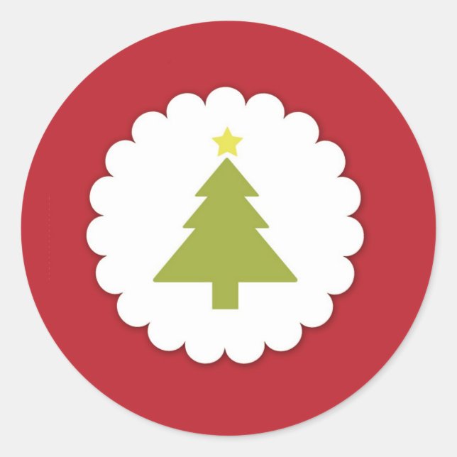 Weihnachtsbaumsticker Runder Aufkleber (Vorderseite)