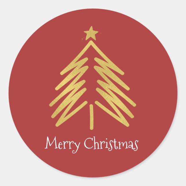 Weihnachtsbaumsticker Runder Aufkleber (Vorderseite)