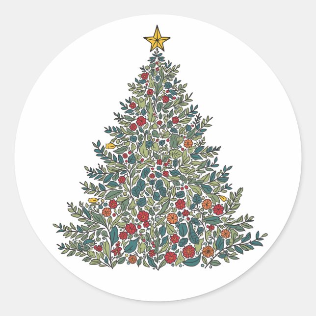 Weihnachtsbaumsticker Runder Aufkleber (Vorderseite)