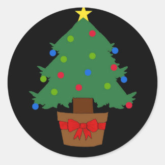 Weihnachtsbaumsticker Runder Aufkleber