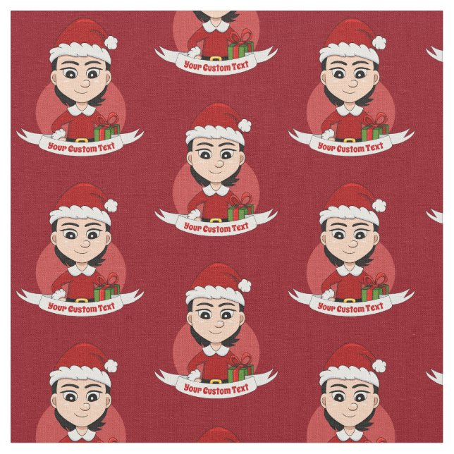 Weihnachtsbaumstoff Cartoon Stoff (Nahaufnahme)
