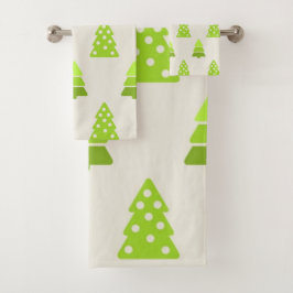 Weihnachtsbaumstruktur Badhandtuch Set