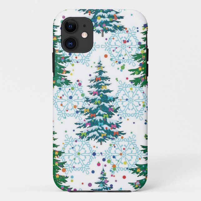 Weihnachtsbaumstruktur Case-Mate iPhone Hülle (Rückseite)