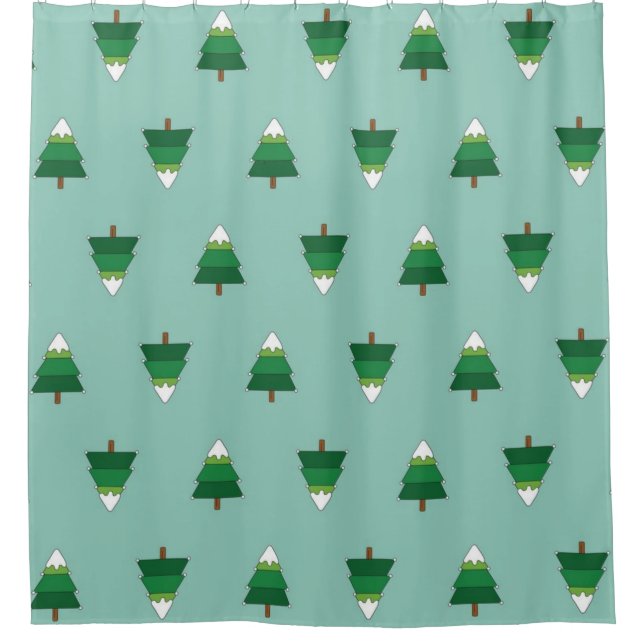 Weihnachtsbaumstruktur Duschvorhang (Vorderseite)