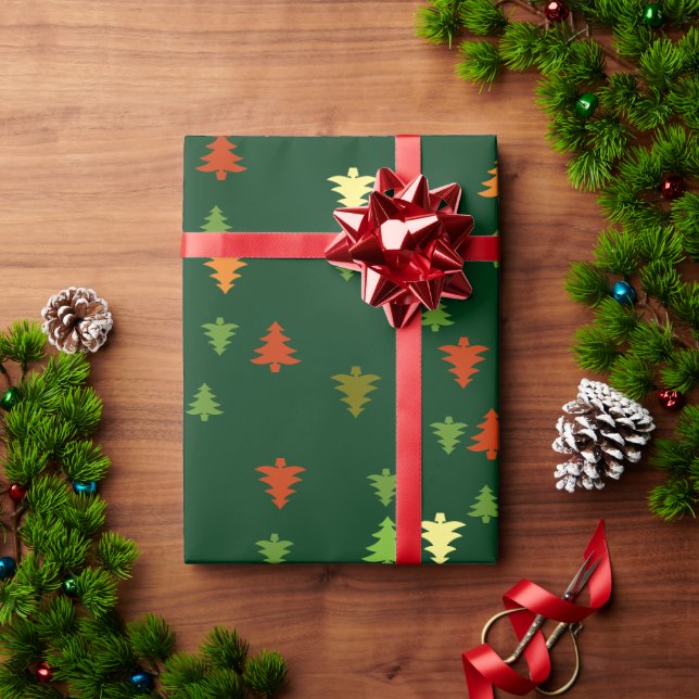 Weihnachtsbaumstruktur Geschenkpapier (Feiertagsgeschenk)