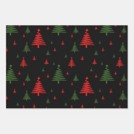 Weihnachtsbaumstruktur Geschenkpapier Set