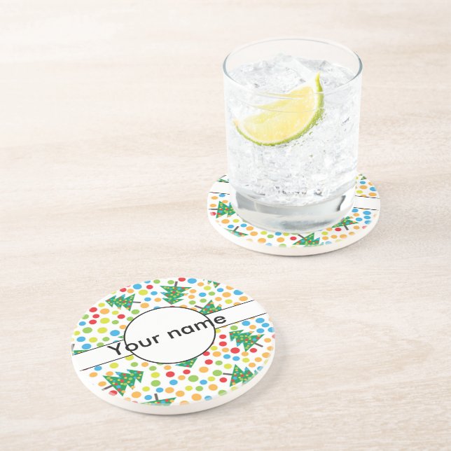 Weihnachtsbaumstruktur Getränkeuntersetzer (Seite)