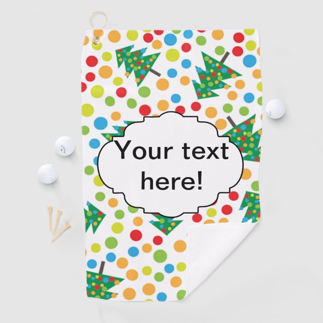 Weihnachtsbaumstruktur Golfhandtuch (Insitu)