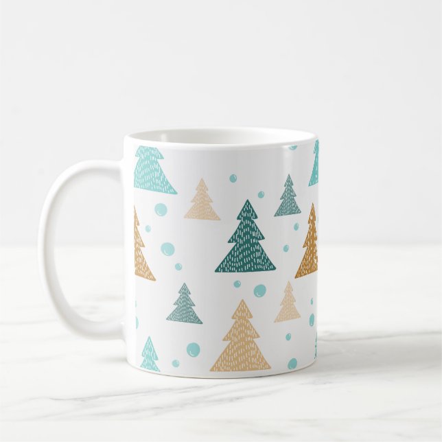 Weihnachtsbaumstruktur Kaffeetasse (Links)