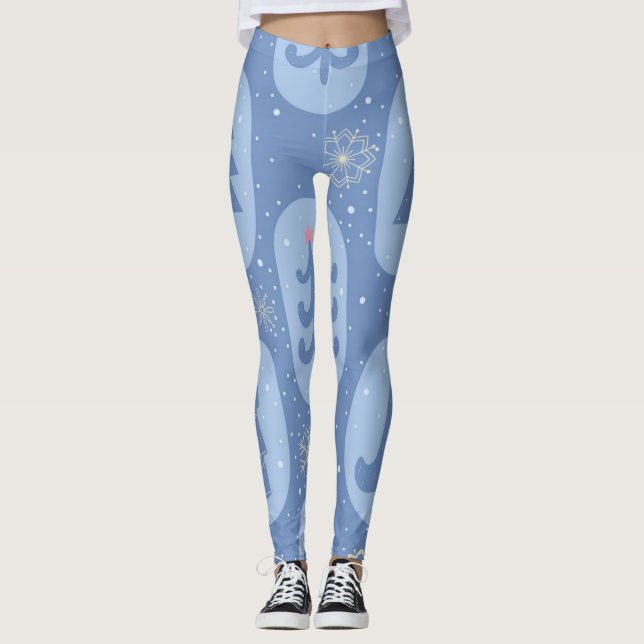 Weihnachtsbaumstruktur Leggings (Vorderseite)