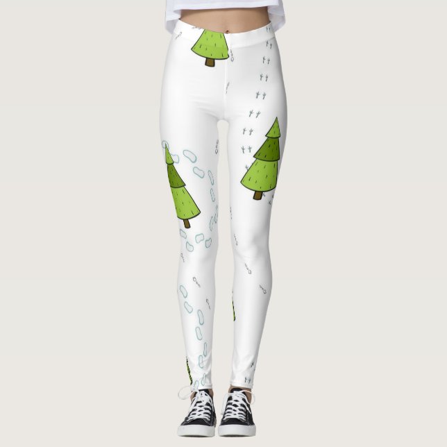 Weihnachtsbaumstruktur Leggings (Vorderseite)