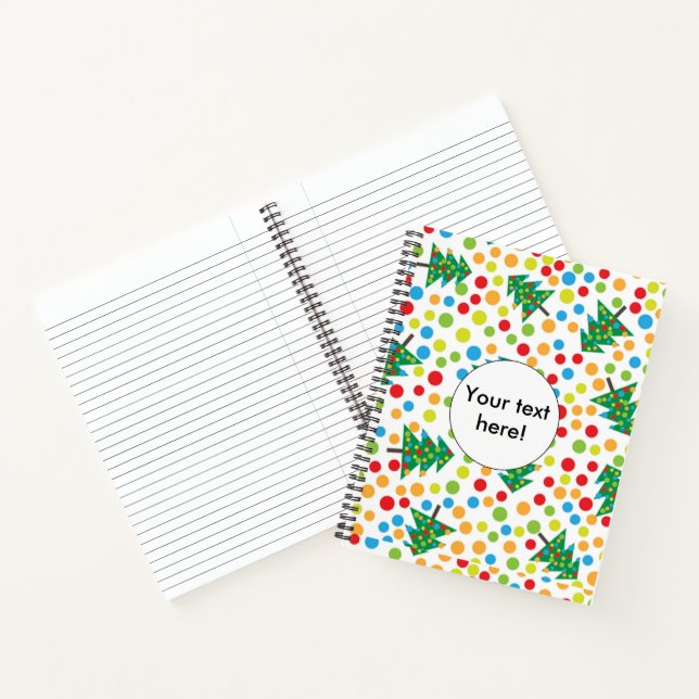 Weihnachtsbaumstruktur Notizbuch (Innenseite)