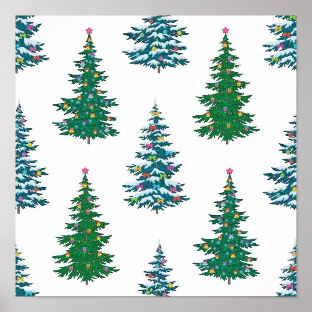 Weihnachtsbaumstruktur Poster (Vorne)