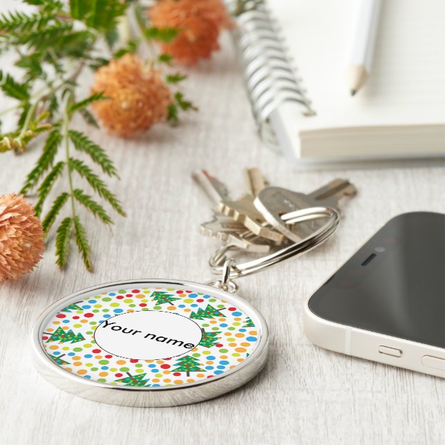 Weihnachtsbaumstruktur Schlüsselanhänger (Seite)