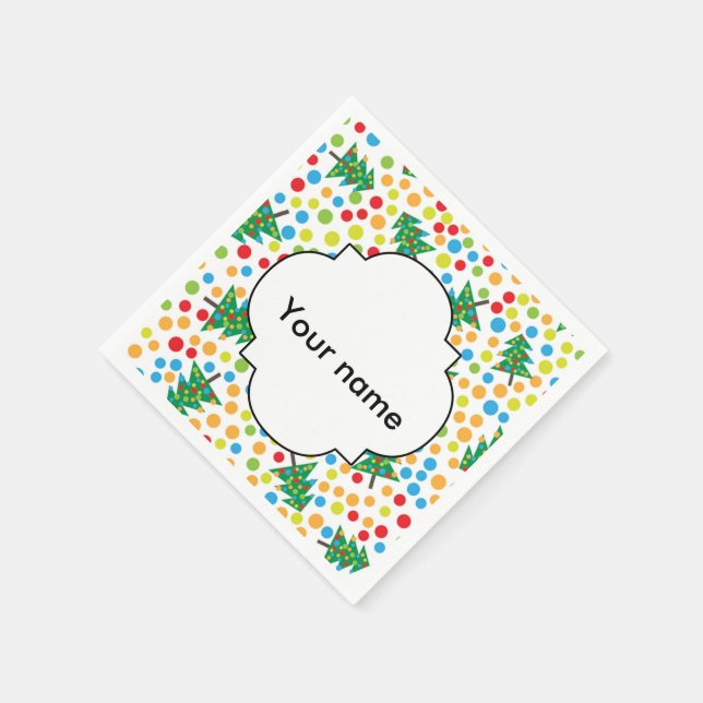 Weihnachtsbaumstruktur Serviette (Ecke)