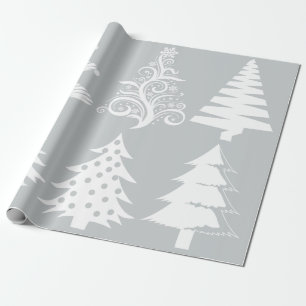Weihnachtsbaumstruktur silberweiß geschenkpapier