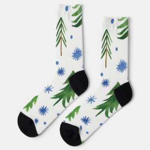 Weihnachtsbaumstruktur Socken