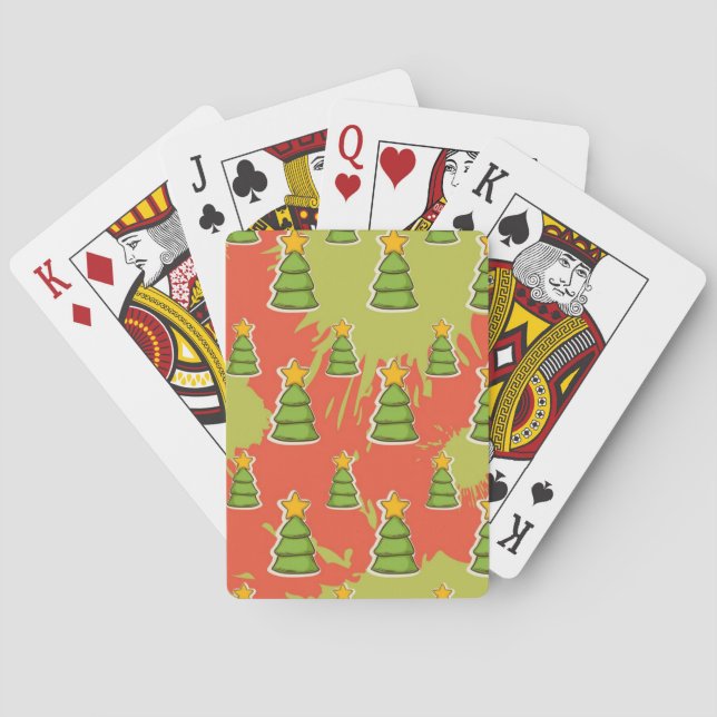 Weihnachtsbaumstruktur Spielkarten (Rückseite)