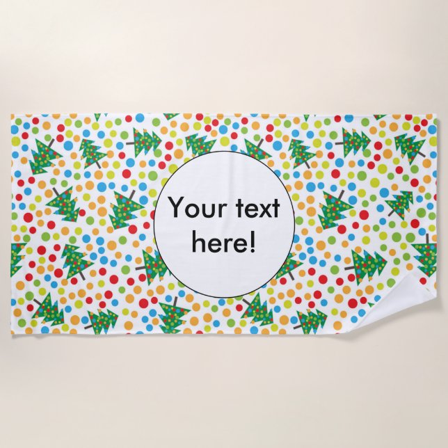 Weihnachtsbaumstruktur Strandtuch (Vorderseite)