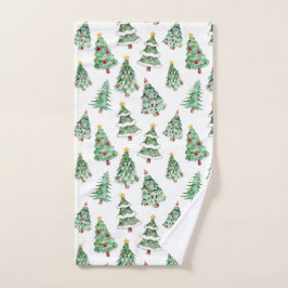 Weihnachtsbaumstruktur weiß grün niedlich handtuch