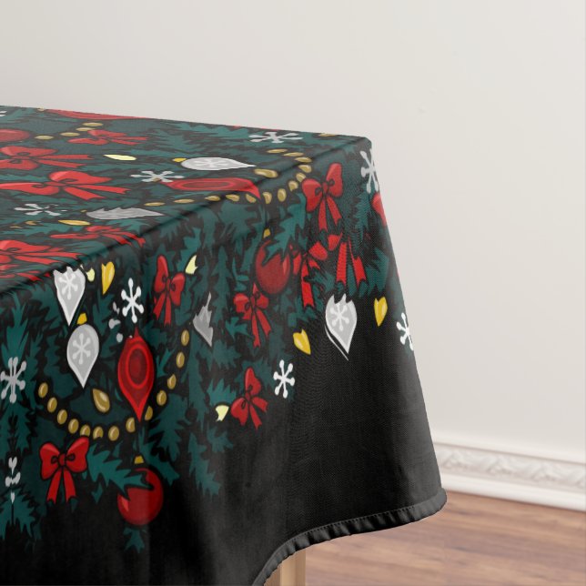 Weihnachtsbaumtafel Niedliche Urlaubsstimmung Tischdecke (Beispiel)