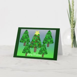 Weihnachtsbaumwald Feiertagskarte