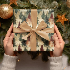 Weihnachtsbaumwald Pine Tree Geschenkpapier