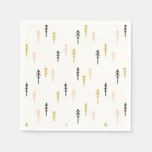 Weihnachtsbaumwaldmuster Serviette