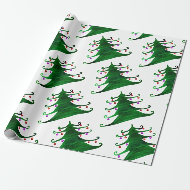 Weihnachtsbaumwrapping Paper Geschenkpapier (Ungerollt)