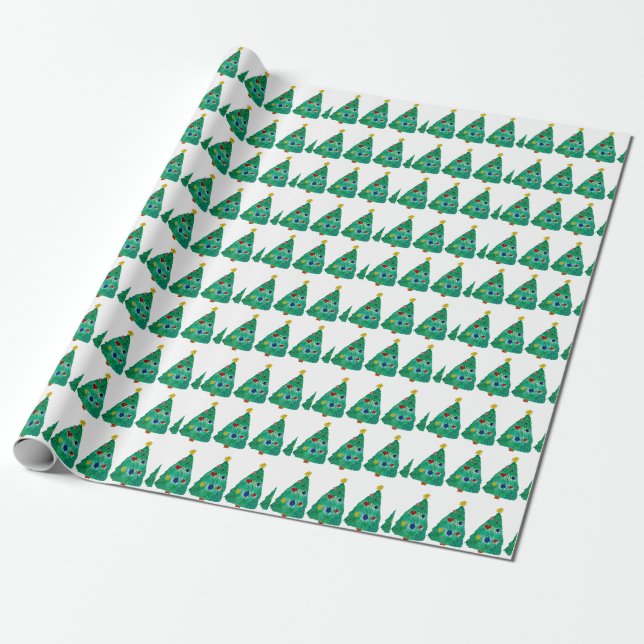 Weihnachtsbaumwrapping Paper Geschenkpapier (Ungerollt)