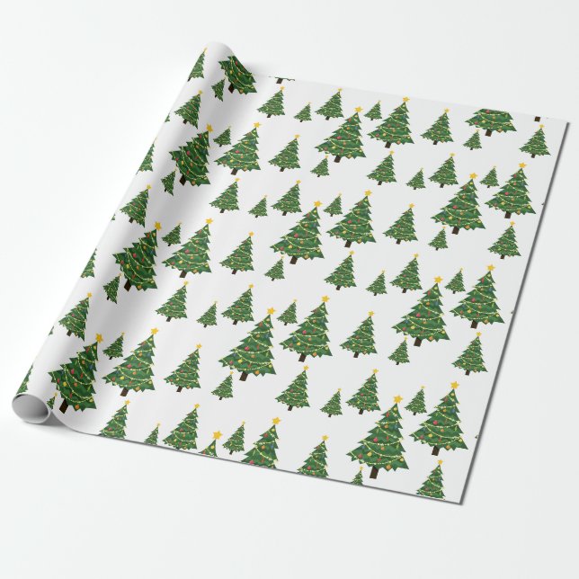 Weihnachtsbaumwrapping Paper Geschenkpapier (Ungerollt)