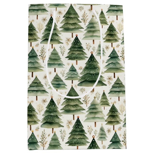 Weihnachtsbaumwrapping Paper Mittlere Geschenktüte (Vorderseite)