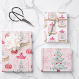 Weihnachtsbaumwrapping Paper Sheets Geschenkpapier Set