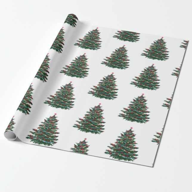 Weihnachtsbaumwrapppapier Geschenkpapier (Ungerollt)