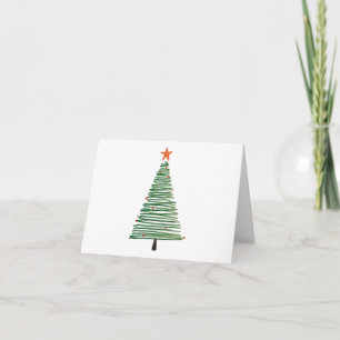 Weihnachtsbaumzeichnung Karte