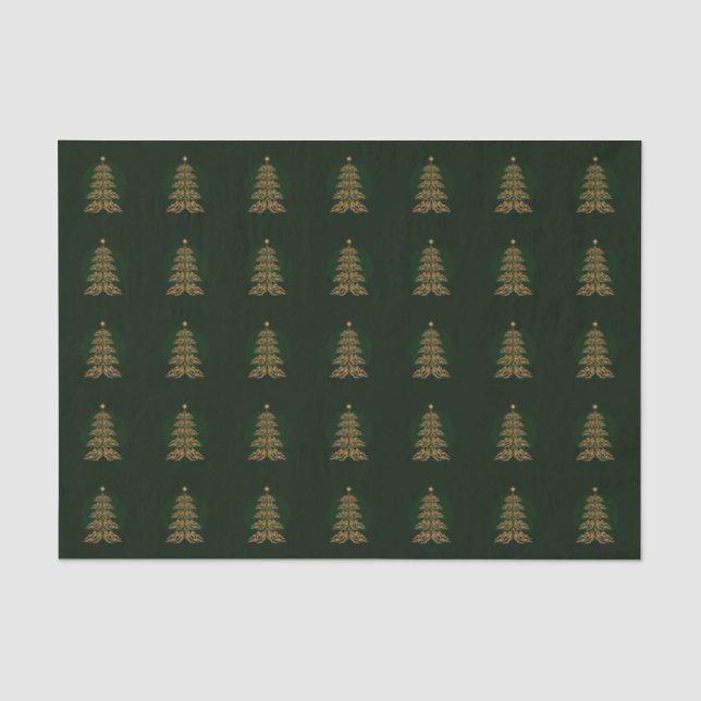 Weihnachtsbaumzettel der Grüne Glocke Seidenpapier (Vorderseite)