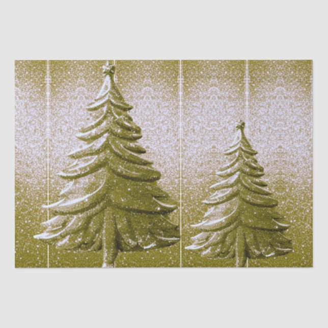 Weihnachtsbaumzettel Gold Holiday Seidenpapier (Vorderseite)
